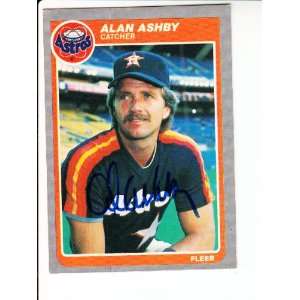  1985 Fleer #343 Alan Ashby Astros Signed 