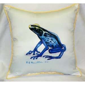  Betsy Drake HJ923 Blue Frog Art Only Pillow 18x18
