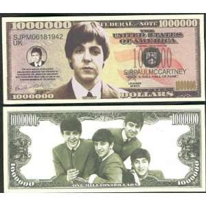   Beatles $Million Dollar$ Novelty Bill PAUL McCARTNEY 