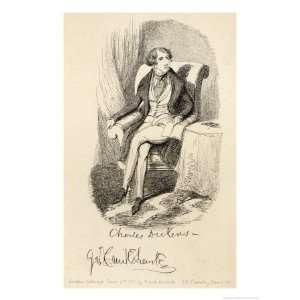 Charles Dickens English Writer at the Outset of His Career Giclee 