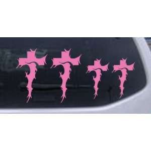 Pink 34in X 15.9in    Christian Tribal Cross Stick Family Stick Family 