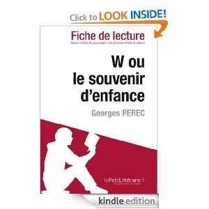 ou le souvenir denfance de Georges Perec (Fiche de lecture) (French 