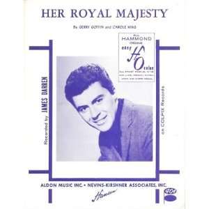    Sheet Music Her Royal Majesty James Darren 198 