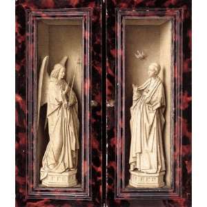 FRAMED oil paintings   Jan van Eyck   32 x 38 inches   Small Triptych 