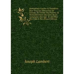   tre Utile Ã? Tou (French Edition): Joseph Lambert:  Books