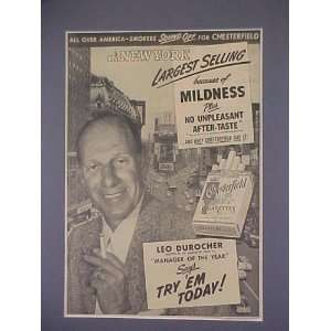 Leo Durocher New York Giants National League Manager Of The Year 1951 