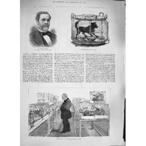  1884 LOUIS PASTEUR HYDROPHOBIA LABORATORY ECOLE PARIS 