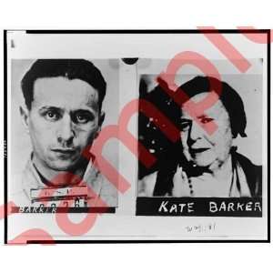  Kate Ma Barker Fred Barker mugshot Barker Gang 1935 