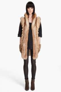Haute Hippie Pom Pom Fox Fur Vest for women  