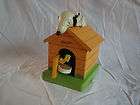 1971 Snoopys Doghouse Wooden Musical Box & Bank   Exc