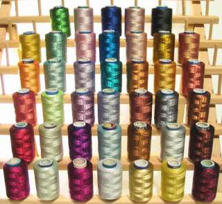 MEGA 165 POLY MACHINE EMBROIDERY THREAD/ RACK 4 BROTHER  