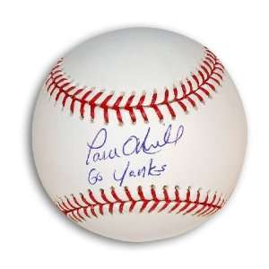  Autographed Paul ONeill Baseball   with Go Yanks 