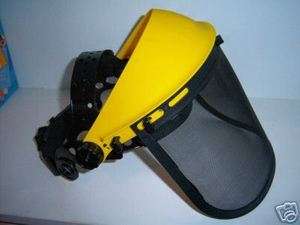 Chainsaw trimmer safety visor face shield non scratch  