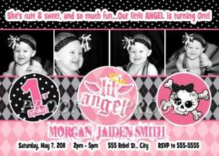 Little Angel 1st Birthday Party Invitation