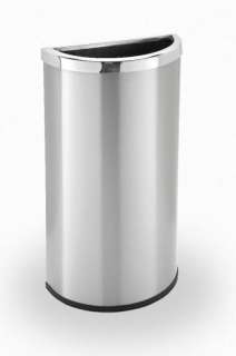 Gallon HalfMoon Stainless Steel Trash Can Garbage Can  