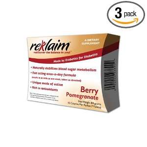 Reklaim Herbal Powder Drink Mix Starter Pack, Berry Pomegranate, 7 