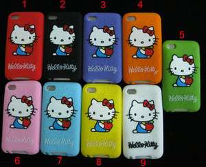 1pcs Hello Kitty Soft Silicone Case Cover Skin For iPod Touch 4 4G 4th 