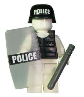   Riot Gear   Police Helmet, Swat Vest & Shield, Night Stick NEW  