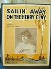   Murray SAILIN AWAY ON THE HENRY CLAY Transportaion Sheet Music EX