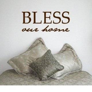 BLESS OUR HOME   Christian God Family Design   Vinyl Wall Room Decal 