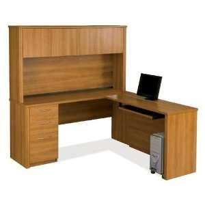  Bestar Embassy L Shaped Workstation Kit in Cappuccino 