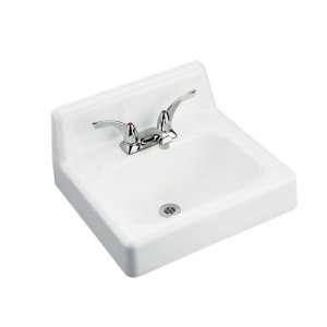   Hudson Wall Mount Lavatory with Single Hole Faucet Drilling, White
