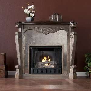   (SEI) Arturo Burnt Oak Gel Fuel Fireplace   FG9432: Home & Kitchen