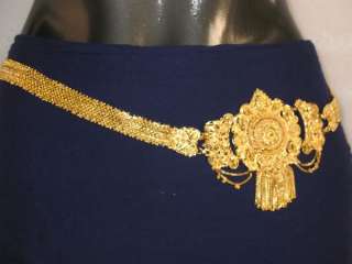 Belly Dance Costume Jewelry Waist Belt Gold Plated  