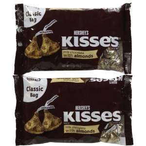 Hersheys Kisses Milk Chocolate W/Almonds 11 oz   2 pk.