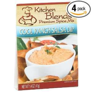 Kitchen Blends Cool Ranch Salsa Dip Mix, 1.4 Ounce Packages (Pack of 4 