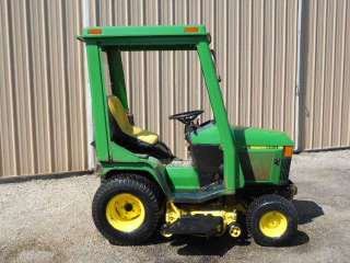 2000 John Deere 445 JD Lawn & Garden Tractor Cab Mower Deck 458 Hours 