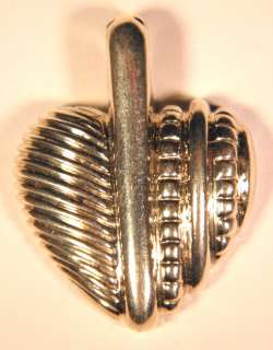 Gorgeous Judith Ripka Large Sterling Silver Heart Enhancer  