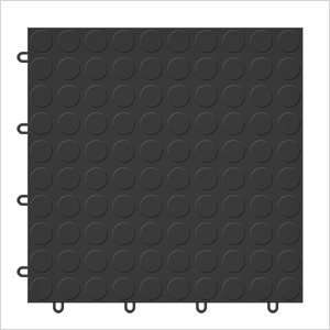  Ulti MATE Flooring Polypropylene Black Floor Tiles (48 