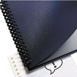  GBC® Leather Look Binding System Covers, 8 1/2 x 11, Navy 