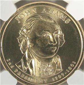 2007 P J Adams Presidential Dollar Coin NGC Certified MS 66 FDI 1st 