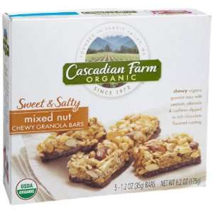 Chewy Granola Bars, Sweet & Salty Mixed Nut, 5 Bars, 1.2 oz (35 g 
