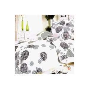 Gray Marbles] 100% Cotton 5PC Comforter Set (Full Size)   [White Gray 