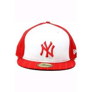  New Era Pins New York Yankee Hat Red. Size 7 3/8 Sports 