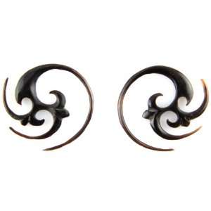   Blade Spiral Horn Earrings   Gauge 2mm / 12g Evolatree Jewelry