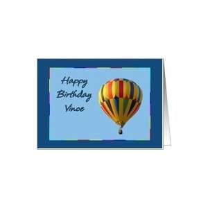  Birthday Hot Air Balloon for Vince Card Health & Personal 