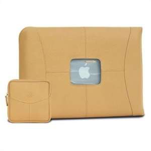  17 Premium Leather Sleeve and Accessory Pouch Set in Tan 