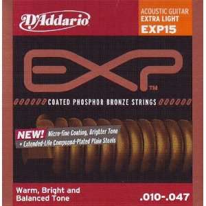   EXP Coated Acoustic Guitar Phosphor Bronze X Lite, .010   .047, EXP15