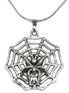 Spider Web Charm Pendant Spiderweb 26 Silver Necklace  