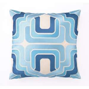  Trina Turk Ogee Embroidered Blue Pillow