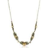sorrelli water lily crystal vintage style gold tone necklace $ 195 00 
