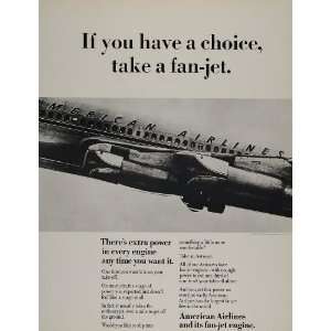  1964 Ad American Airlines Fan jet Engine Astrojet NICE 