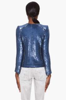 Iro Leather Trimmed Dylan Sequin Jacket for women  