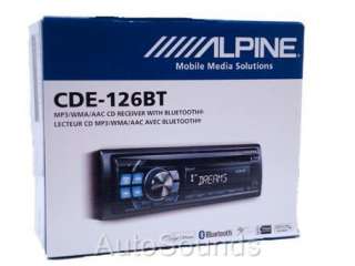 ALPINE CDE 126BT /CD PLAYER FRONT USB/ AUX BLUETOOTH 793276711694 