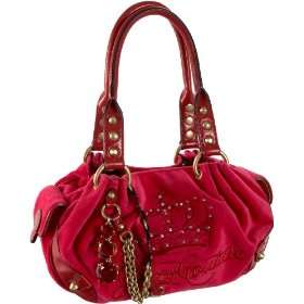Juicy Couture Classic Velour Pop Queen Of Couture Baby Fluffy Satchel 