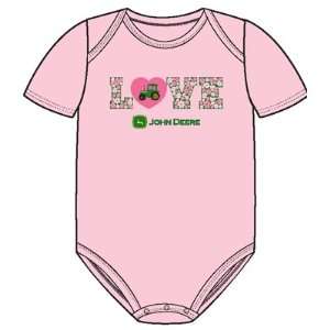  Infant Onesie Love Heart on Pink Baby